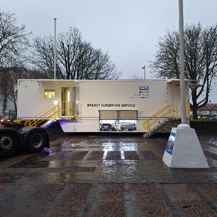 Civic centre breast screening mobile clinic