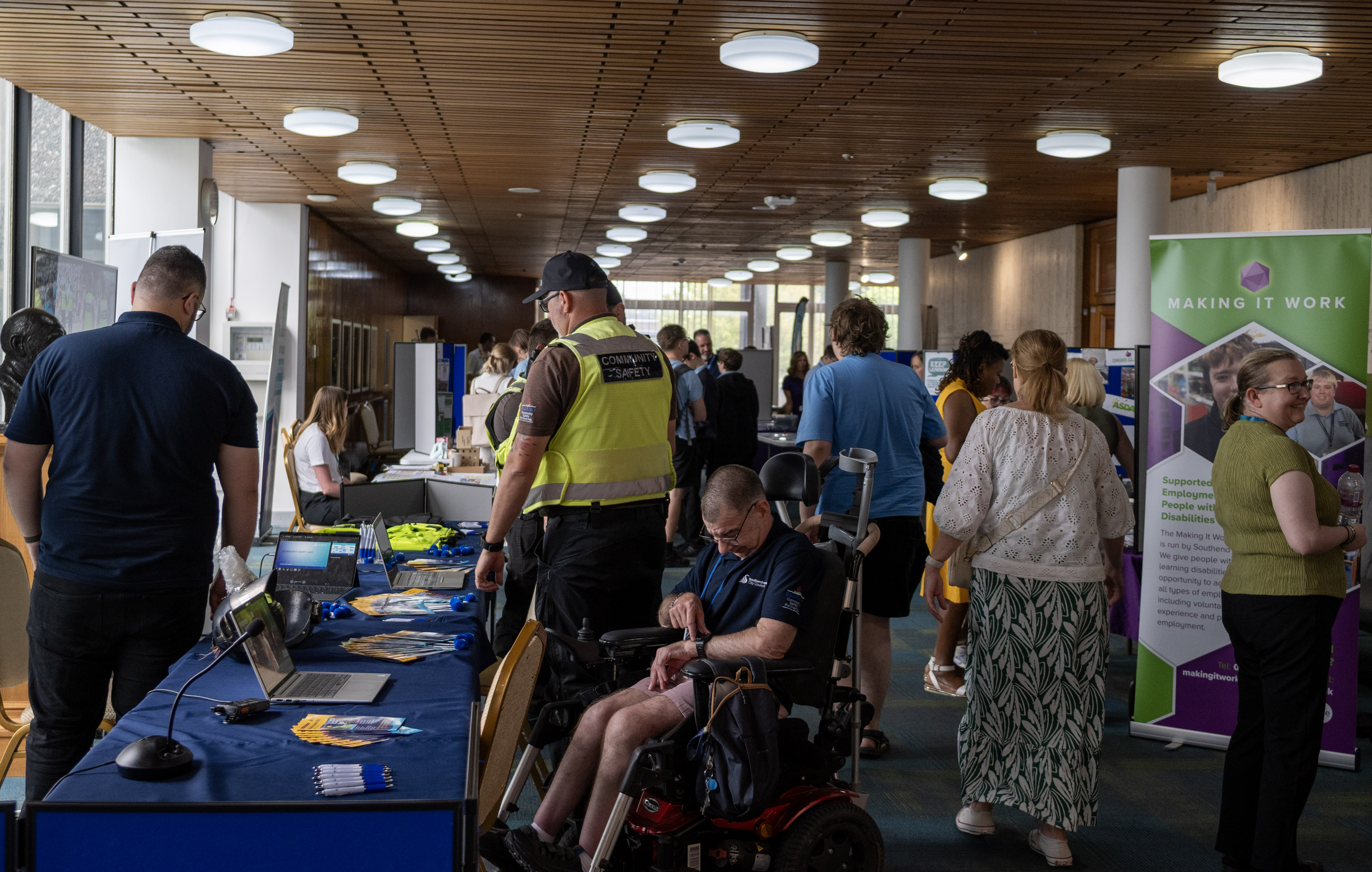 photograph of people at the SEND Information day at the civic centre