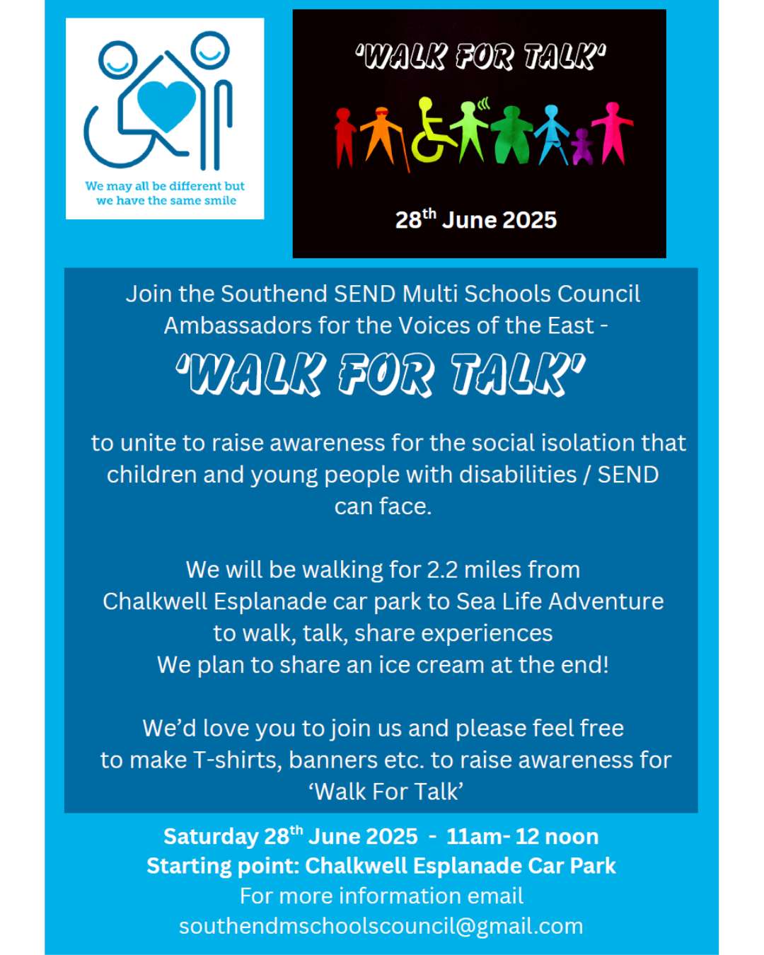 Walk and Talk flyer. Details in the caption/body of this event item.