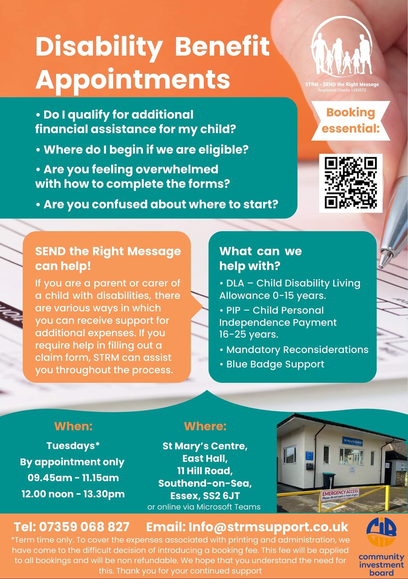 Information leaflet about the disability benefits appointments